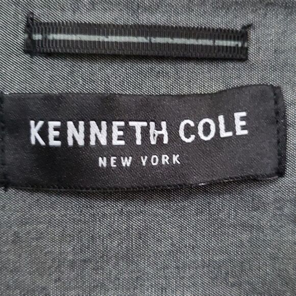 Kenneth Cole Shirt Mens Size Large Flannel Black Red Buffalo Plaid - Picture 2 of 8